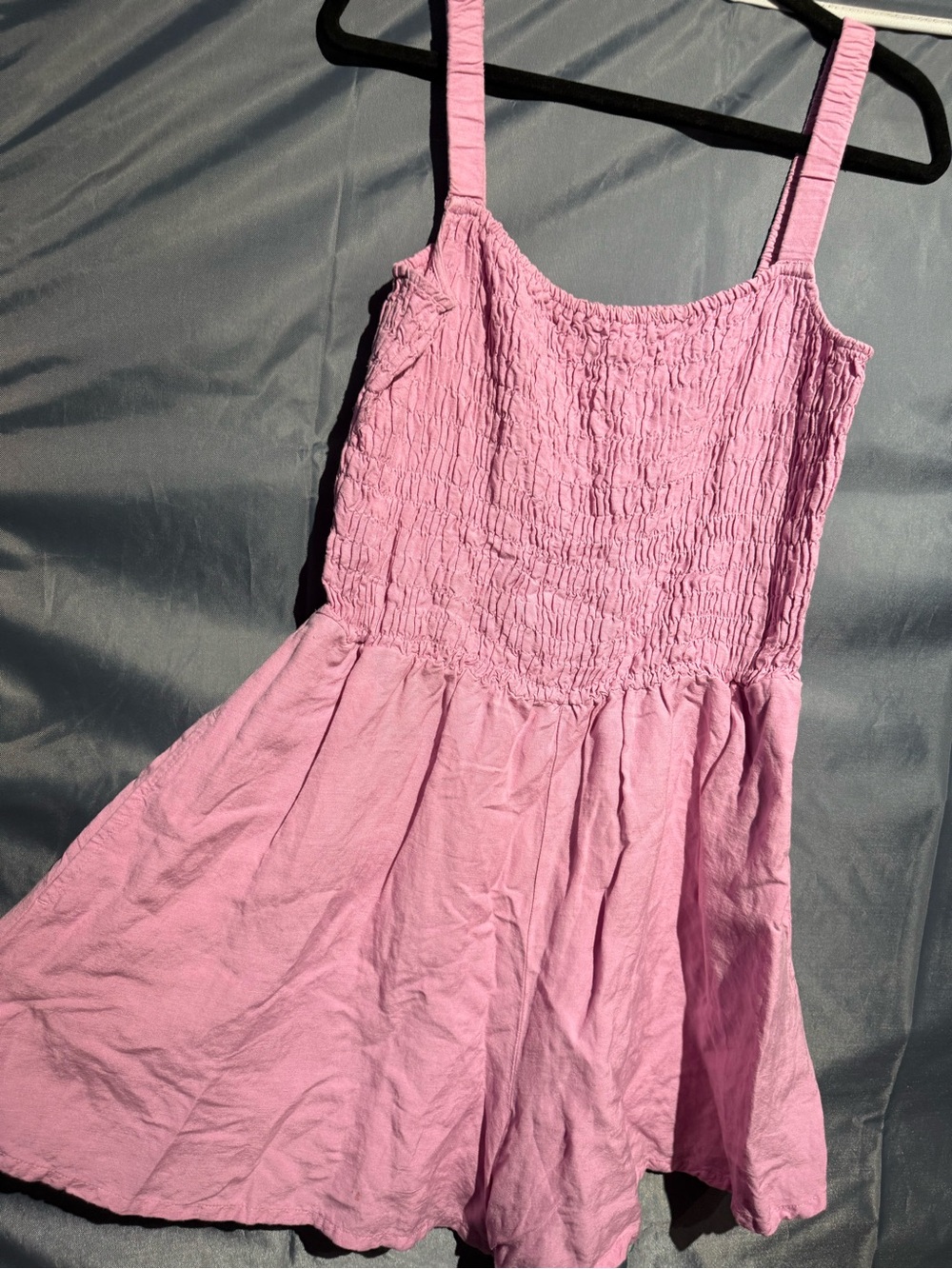 Casual Pink Smocked Women's Shorts Romper